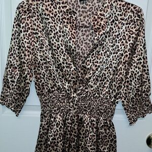 BCBGMaxAzria Leopard Print Blouse